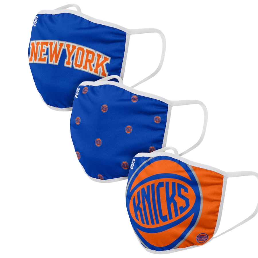 Adult New York Knicks 3Pack Dust mask with filter->nfl dust mask->Sports Accessory